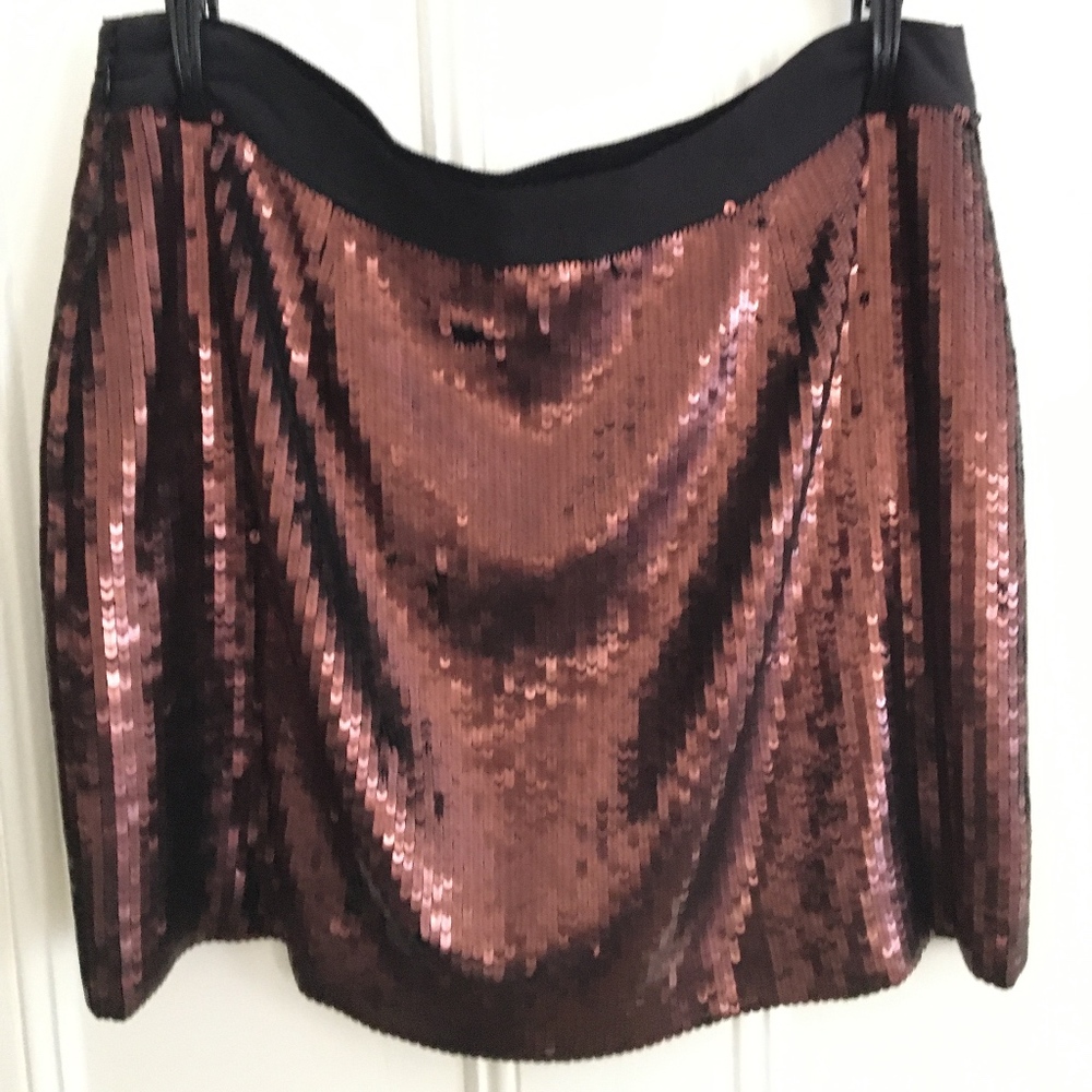 Banana Republic Maroon Sequin Mini Skirt